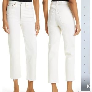 RE/DONE NWOT 70's Stovepipe High Waist Slim Ankle Jeans